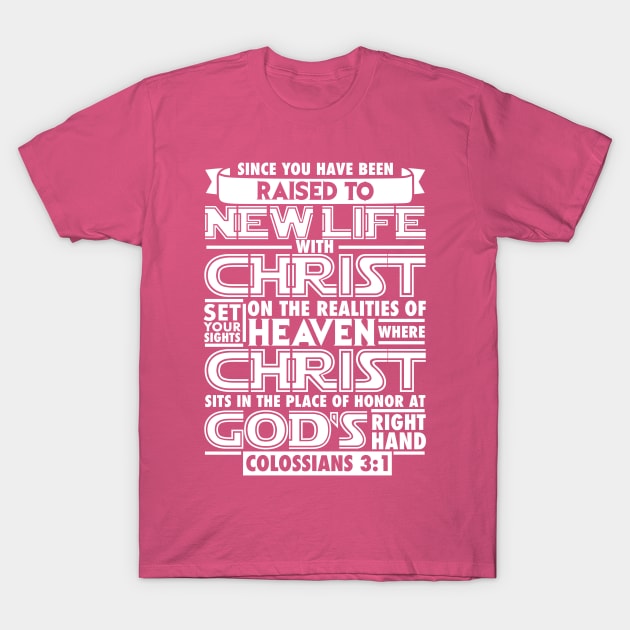 Colossians 3:1 T-Shirt by Plushism